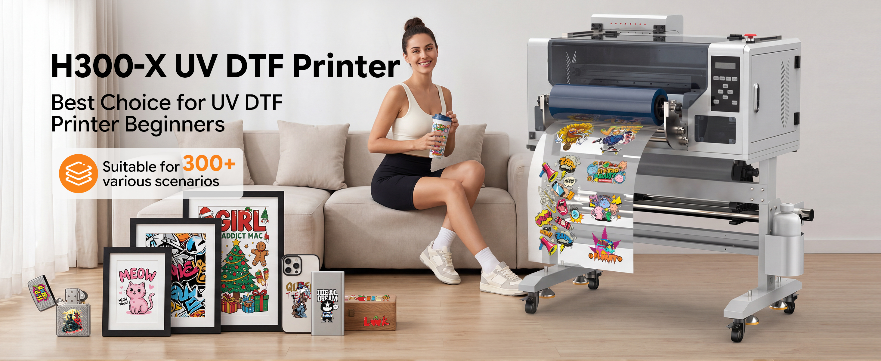 Amazon.com: PLK A3 UV DTF Printer All-in-One,No Laminator Needed